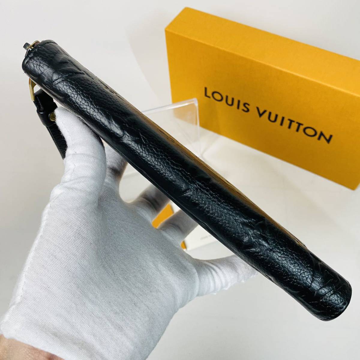 【美品】1円 LOUISVUITTON アンプラントブラック×ボルドー ジッピーウォレット 男女 ラウンドファスナー長財布ルイヴィトン 黒 4L28_画像6