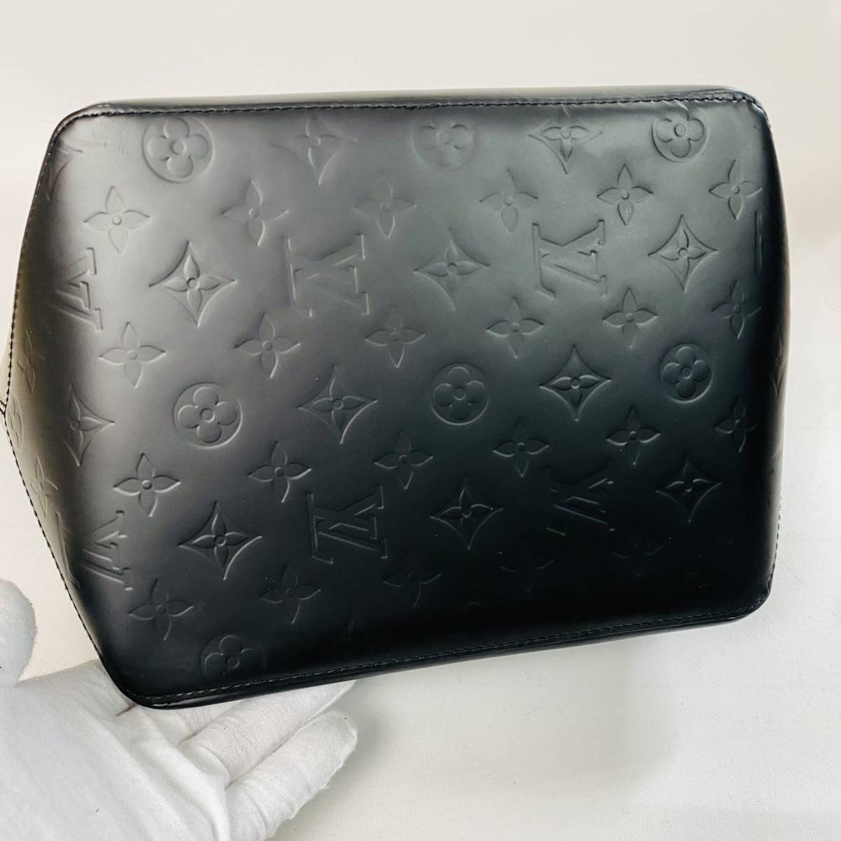 1円【美品】ルイヴィトン　LOUIS VUITTON　ヴェルニ　ベルヴュー　モノグラム　ハンドバッグ 正規品 4L38_画像8