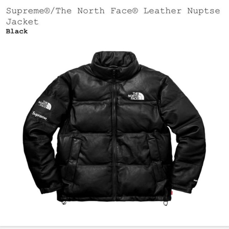 希少サイズS】Supreme / North Face Leather Nuptse Jacket