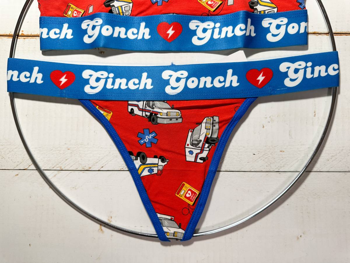 [ prompt decision ]Ginch Gonch silver chigonchi lady's inner set underwear set T-back sports bra GG EMT abroad S