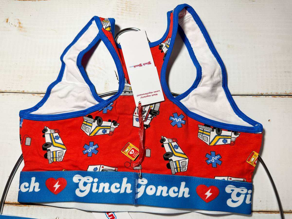 [ prompt decision ]Ginch Gonch silver chigonchi lady's inner set underwear set T-back sports bra GG EMT abroad S