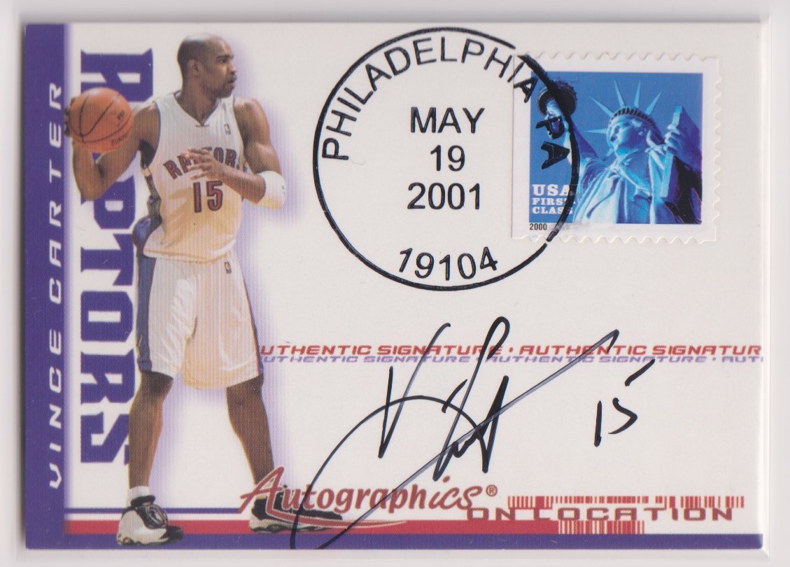 NBA VINCE CARTER AUTO 2000-01 Fleer Futures Autographics On Location Signature /240 枚限定 ビンス・カーター 直筆 サイン odds 1:430