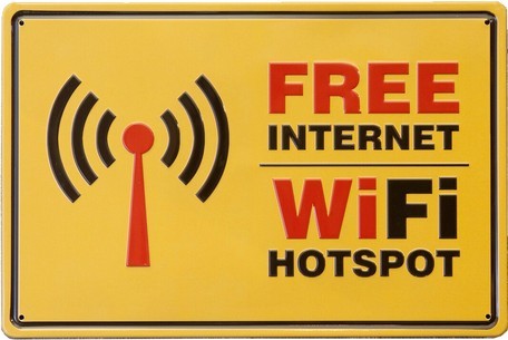 送料200円　アンティーク メタルプレート FREE WIFI サインプレート 看板_画像1