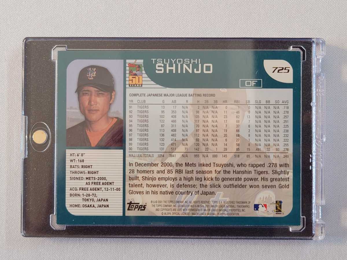 新庄剛志 2001 TOPPS RC ROOKIE ルーキーカード マグホつき 北海道日本ハムファイターズ NEW YORK METS MLB ビッグボス BIGBOSS_画像2