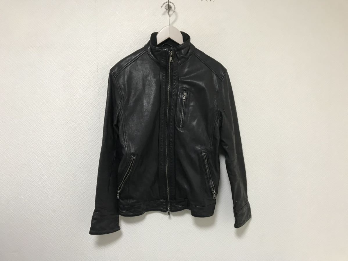 本物フクロウFukurou本革レザー山羊皮ヤギライダースジャケットメンズ