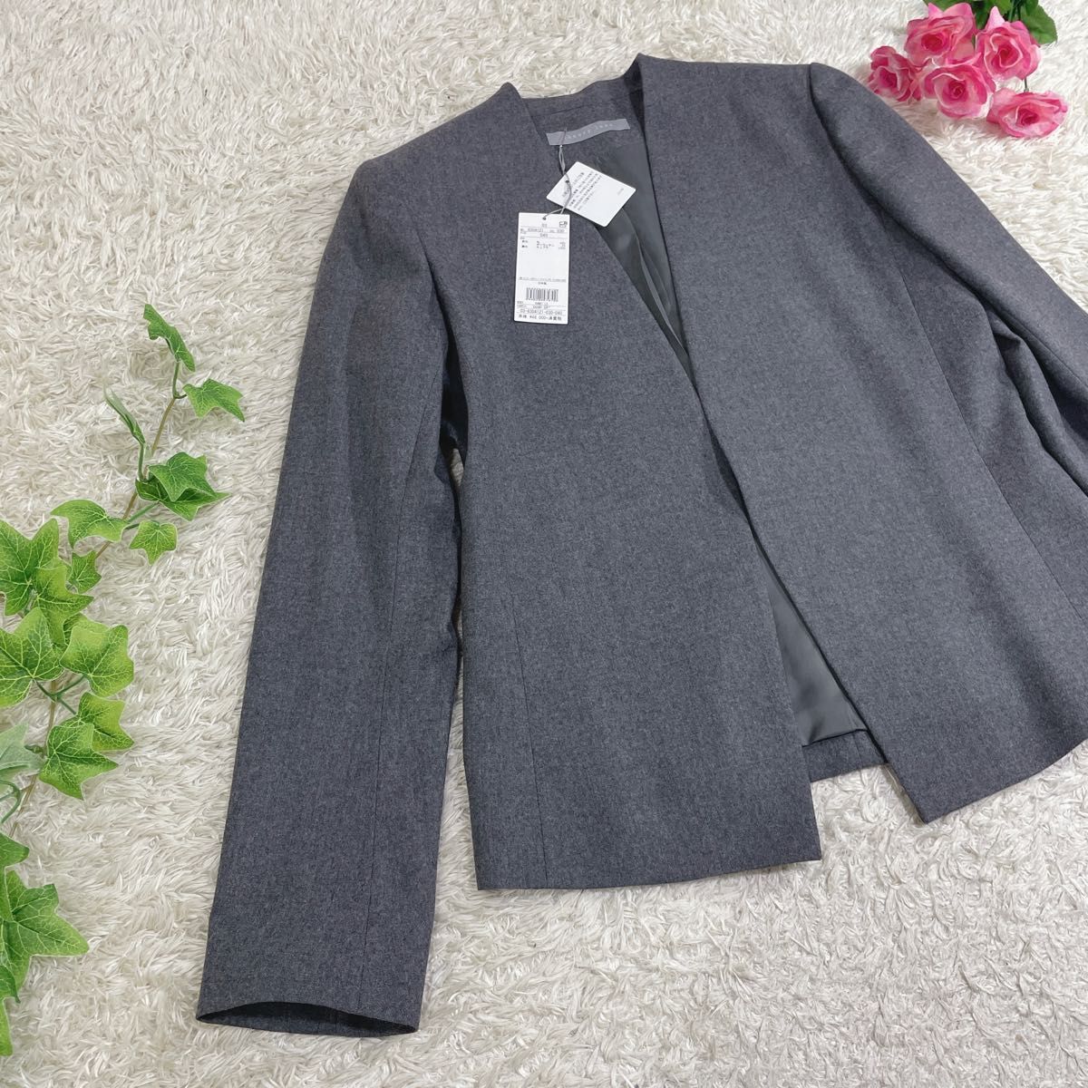 タグ付き 新品 theory luxe ノーカラー ジャケット | businessicb.com.br
