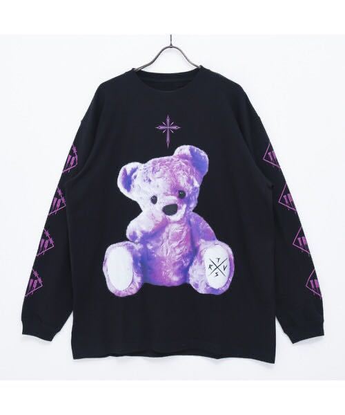 TRAVAS TOKYO furry bear クマ 熊 ロンT Tシャツ カットソー ブラック