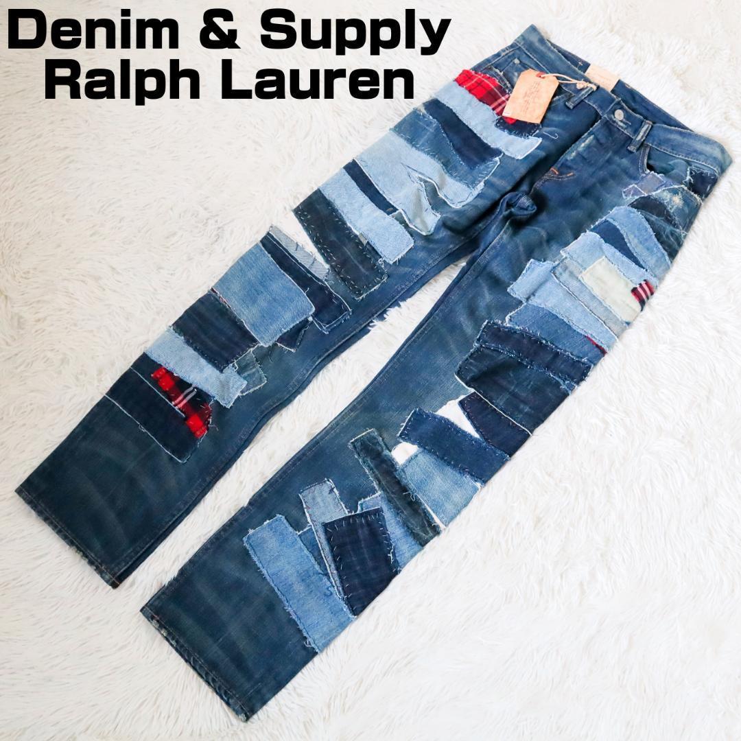 【タグ付き新品】Denim & Supply Ralph Lauren/デニムアンドサプライラルフローレン デニムパンツ パッチワーク ダメージ加工 ジーンズ Yahoo!フリマ（旧）