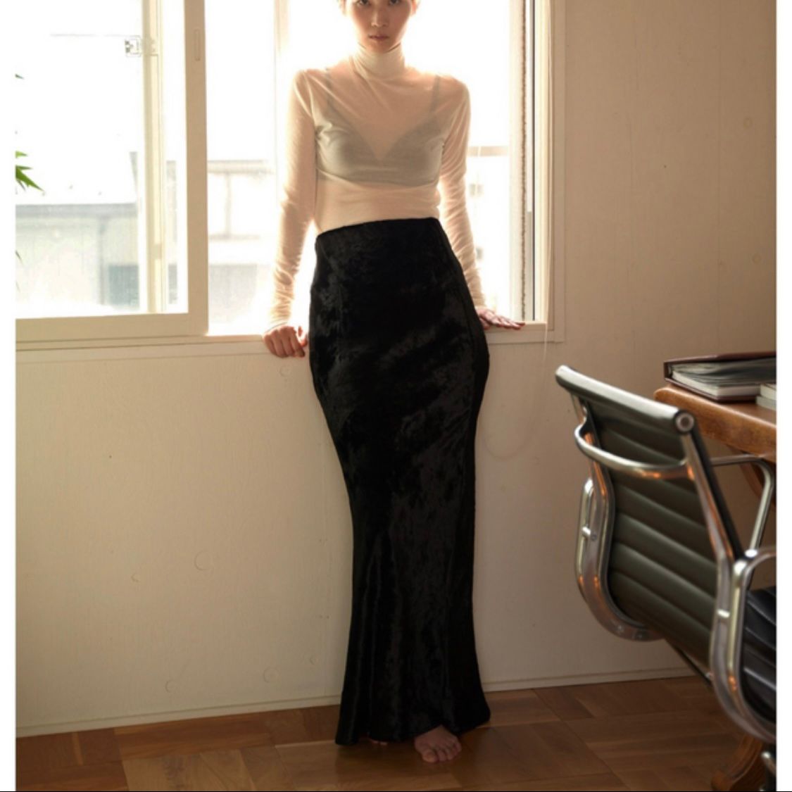 ENOF velvet long skirt Lサイズ | labiela.com