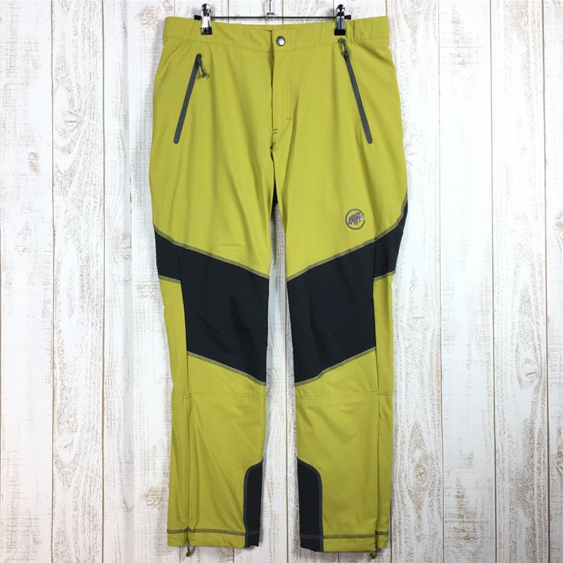 MENs 50 マムート パラドイ パンツ Pordoi Pants ソフトシェル パンツ MAMMUT 1020-08990 イエロー系_画像2