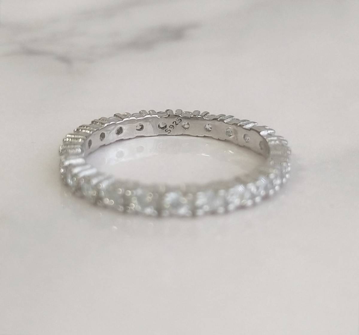  full Eternity ring 11 number silver 925 ring piling attaching usually using .. Kirakira CZ Eternity 