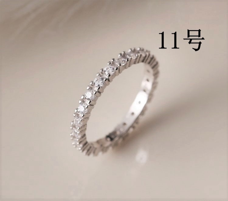  full Eternity ring 11 number silver 925 ring piling attaching usually using .. Kirakira CZ Eternity 