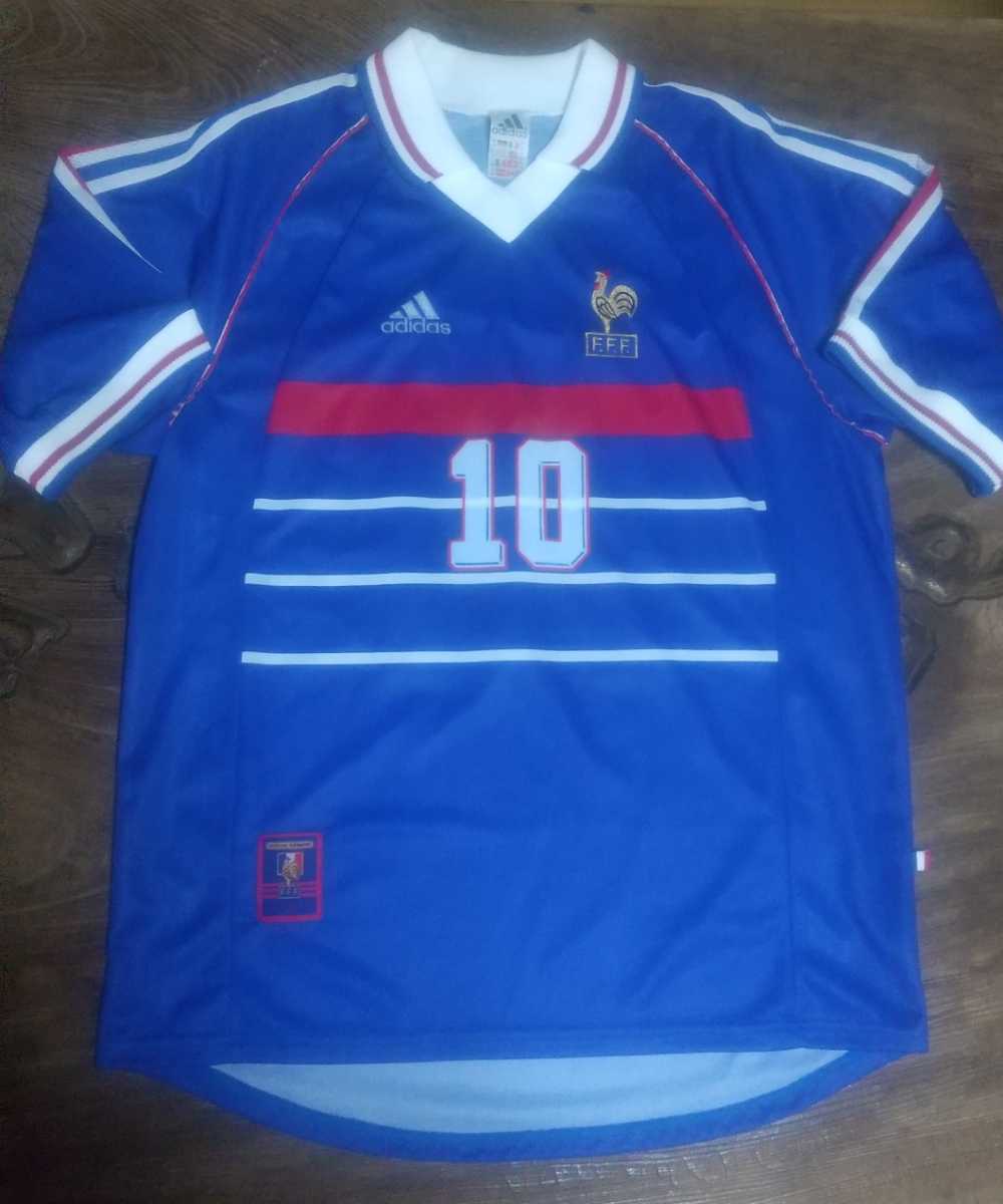 [値下げ交渉] 1998年 フランス代表 #10 ジダン NO STAR adidas 検)WORLD CUP FRANCE 98 CHAMPIONS ZIDANE JUVENTUS REAL MADRID ユベントス_画像4