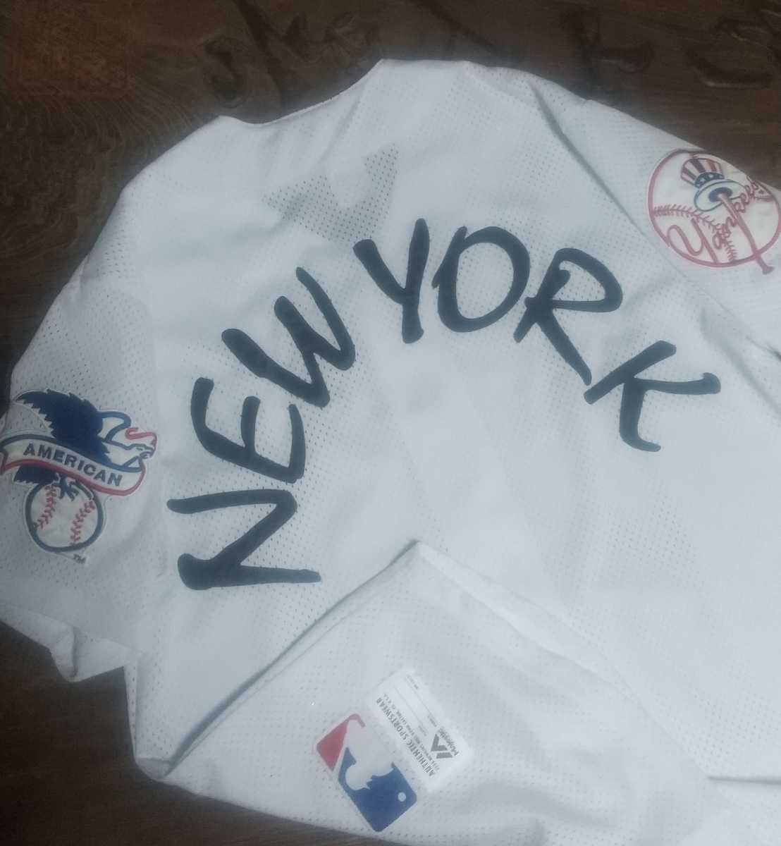 [値下げ交渉] Majestic New York Yankees Baseball Mesh White Jersey M 検)マジェスティック ヤンキース ホワイト ジャージー Supreme NY