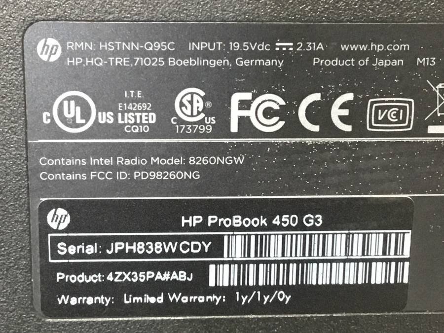 hp ProBook 450 G3 - Core i5 6200U 2.30GHz□現状品-–日本Yahoo!拍賣