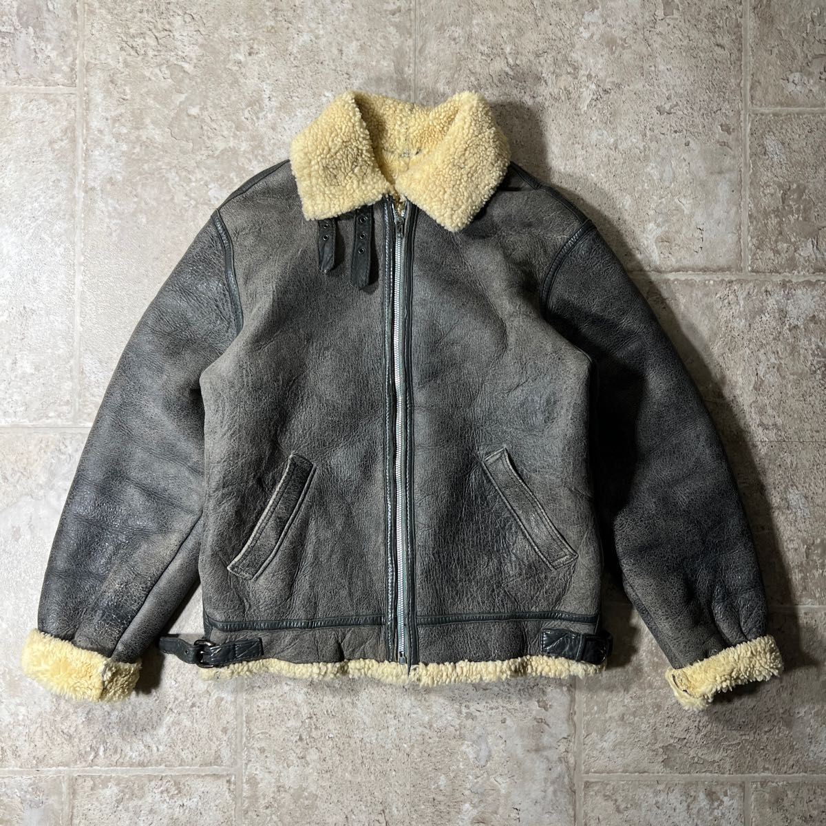 希少】定価9.6万 Schott ムートンジャケット レザージャケット L