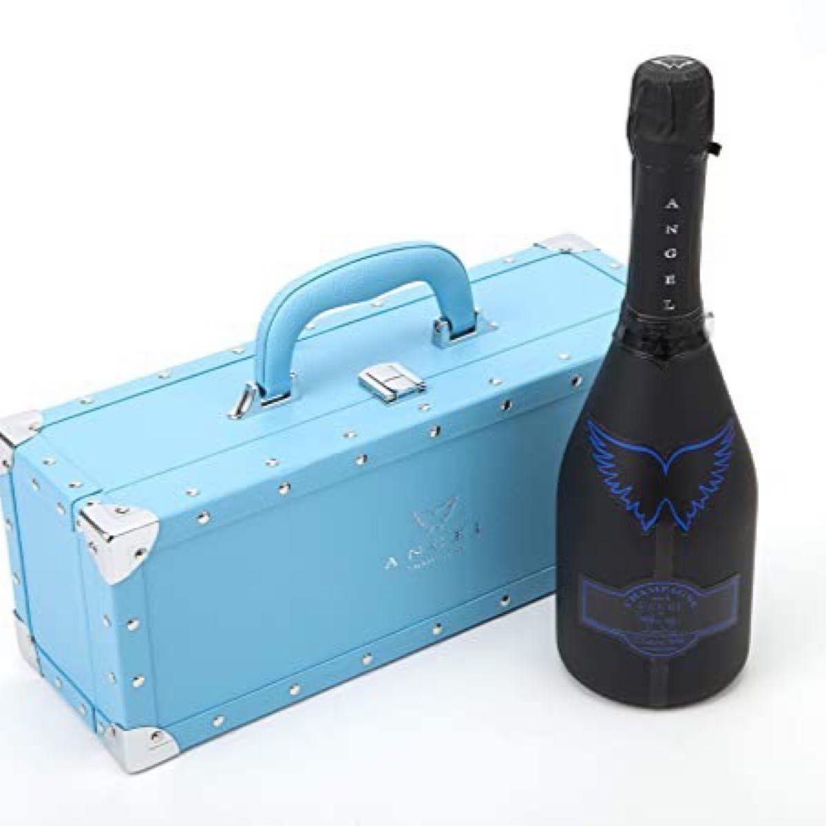 【72%OFF!】 エンジェル シャンパン 空瓶 箱 ヘイローブルー