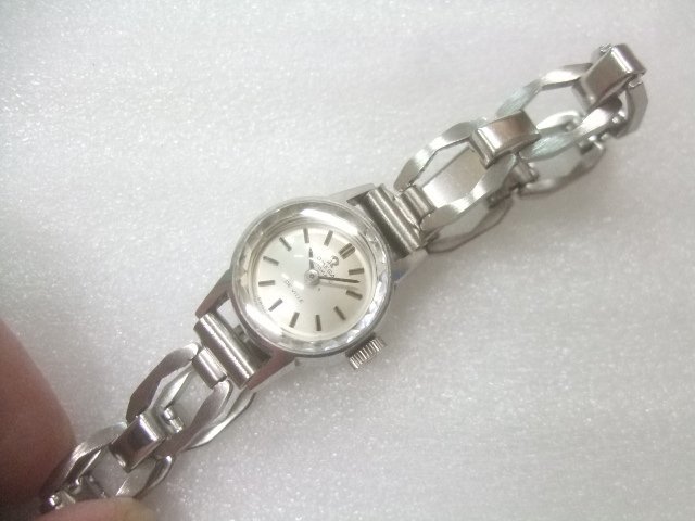 70s高級ダイヤカットガラスオメガデビル自動巻腕時計動品　W547