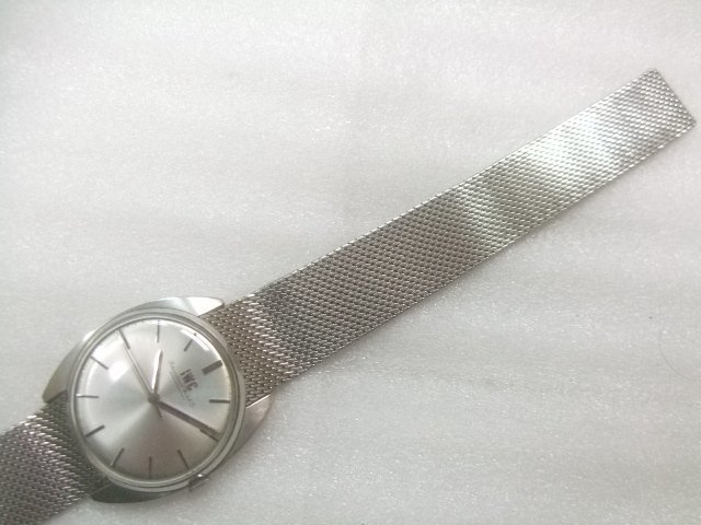 70sIWCインターナショナル手巻純正SSベルト付き腕時計動品 W577