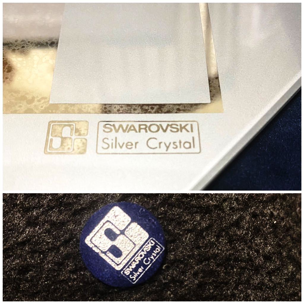SWAROVSKI スワロフスキー シルバークリスタル スワン印 チェスセット チェスボード チェス盤 ピース 駒 計33点セット 工芸品 ガラス 廃盤_画像8