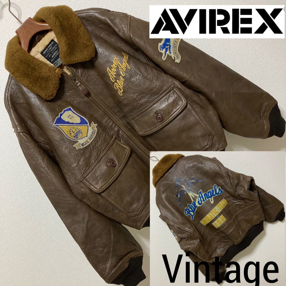 ファッション フライトジャケット レザー AVIREX□G1 トップガン 羊革