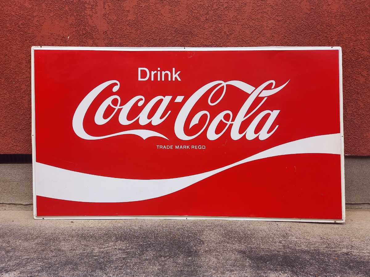 ブリキ看板 大型 コカコーラ Coca-Cola 看板 142×80.5 コカ・コーラ