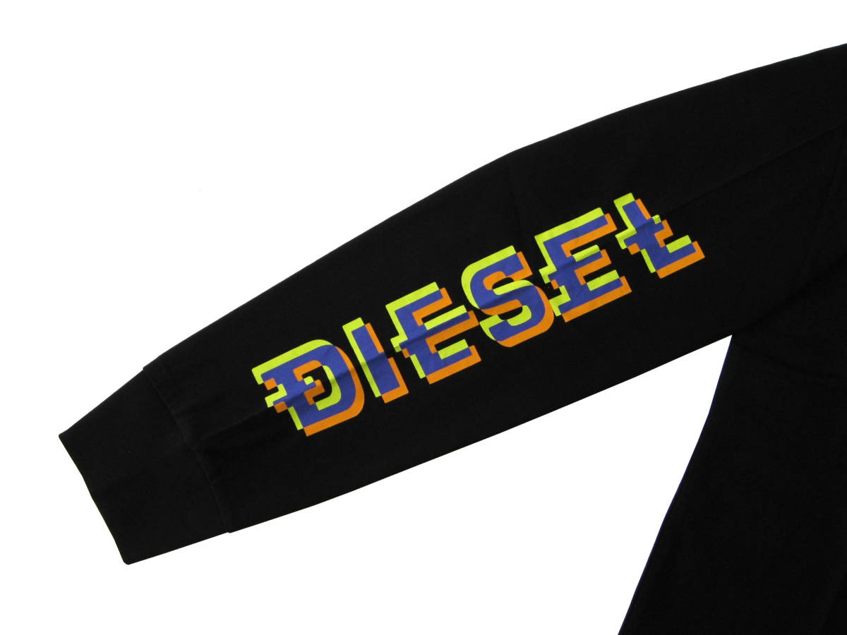 新品 直輸入 DIESEL ディーゼル マルチカラー袖ロゴ 長袖Ｔシャツ XLサイズ T-JUST-LS-E7 A06775 0GRAI_画像6