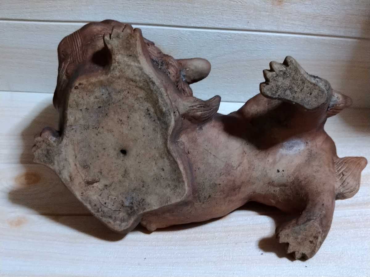 希少!迫力!時代!狛犬!獣!獅子 シーサー!魔除け!備前焼 希少!迫力!時代!狛犬!獣!獅子 シーサー!魔除け!備前焼