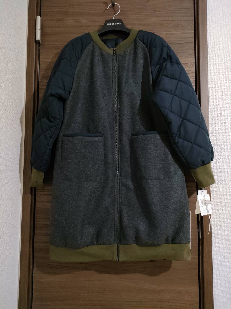完売品 希少 極美品 タグ付き 新品未使用 RESPIGHI FEMMEレスピーギ 高見え 中綿キルト など異素材ドッキング ボリューム ロングコート