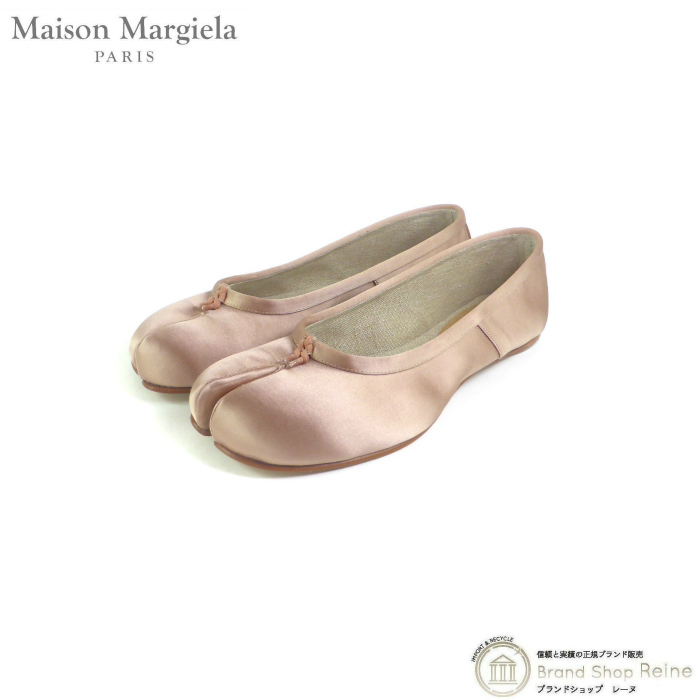 メゾン マルジェラ （Maison Margiela） Tabi タビ 足袋 バレリーナ シューズ サテン S58WZ0117 ダスティローズ #37 1/2（新品）_画像1