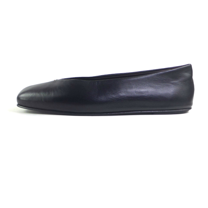  The * low (The Row) Eva Slipperi-ruba Rely na ballet flat shoes low heel shoes #38 F1281N60 black ( new goods )