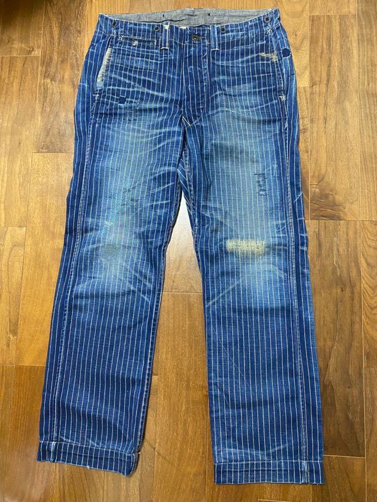 Yahoo!オークション - Rrl wabash stripe trousers ウォバッシュ Yahoo!オークション - Rrl wabash stripe trousers ウォバッシュ