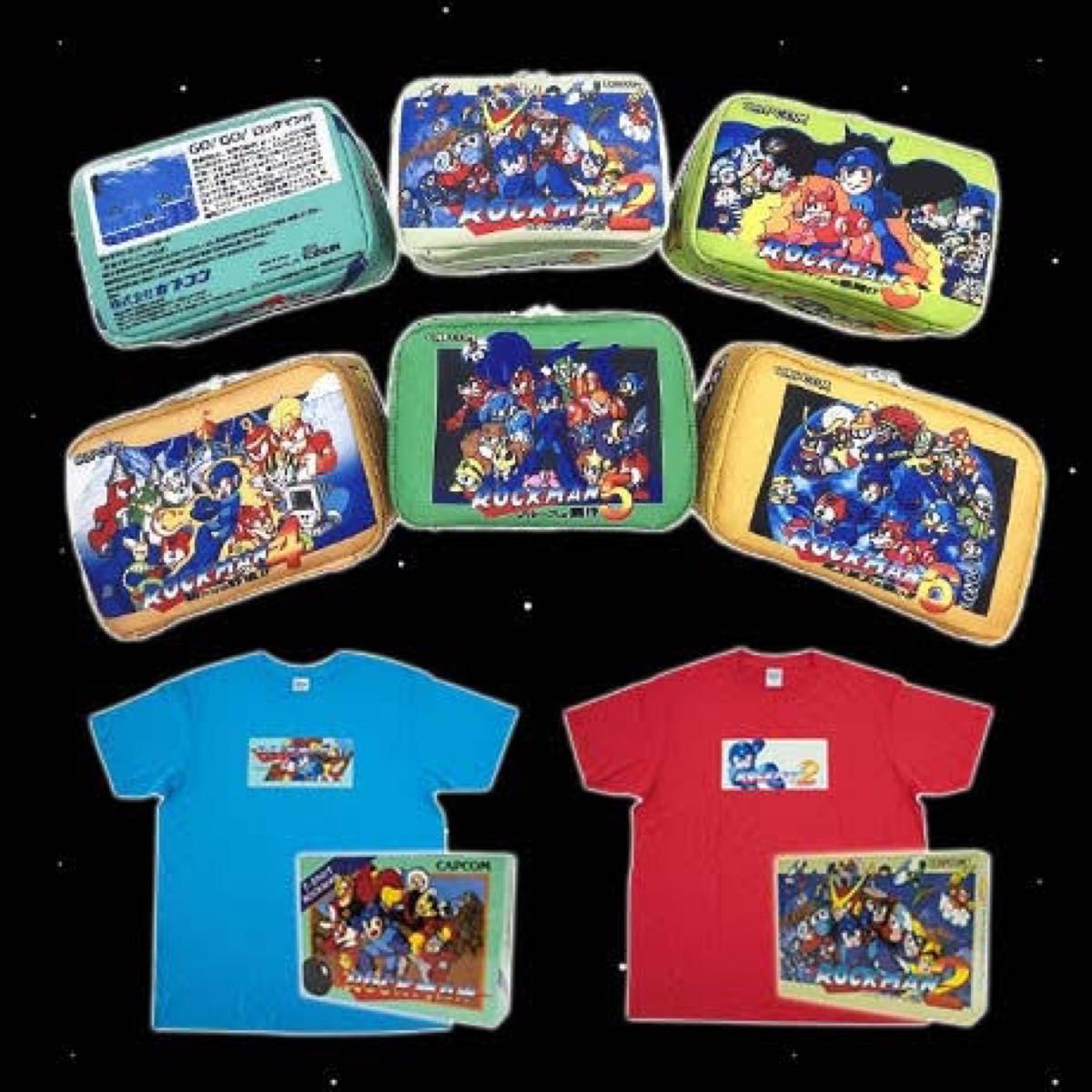 ロックマン パッケージポーチ 全6種セット Tシャツ 2種セット