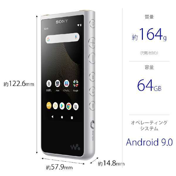 ◆新品 SONY ソニー Walkman(ウォークマン) ZXシリーズ NW-ZX507 SM [ハイレゾ音源対応/android搭載/64GB/シルバー] 1点限り