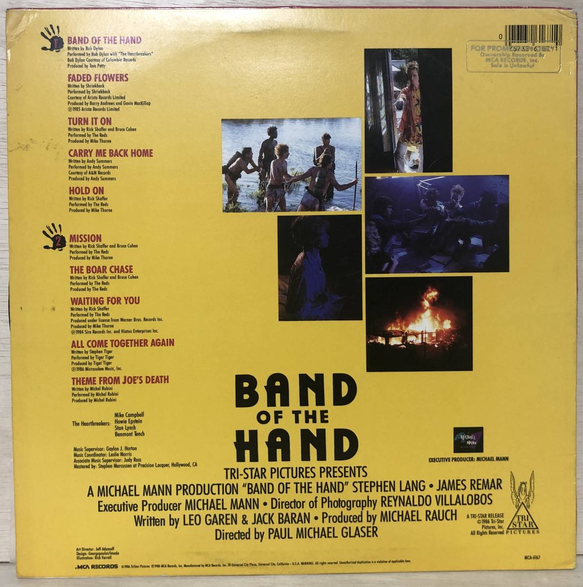 □12/LP【02984】-【輸入盤】OST/VA(BOB DYLAN～)*BAND OF THE HAND「バンド・オブ・ザ・ハンド」_画像2