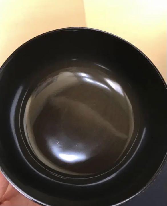 黒真塗 木製 小丸椀6客組 四つ椀 御漆器所姫長謹製共箱(221031た4