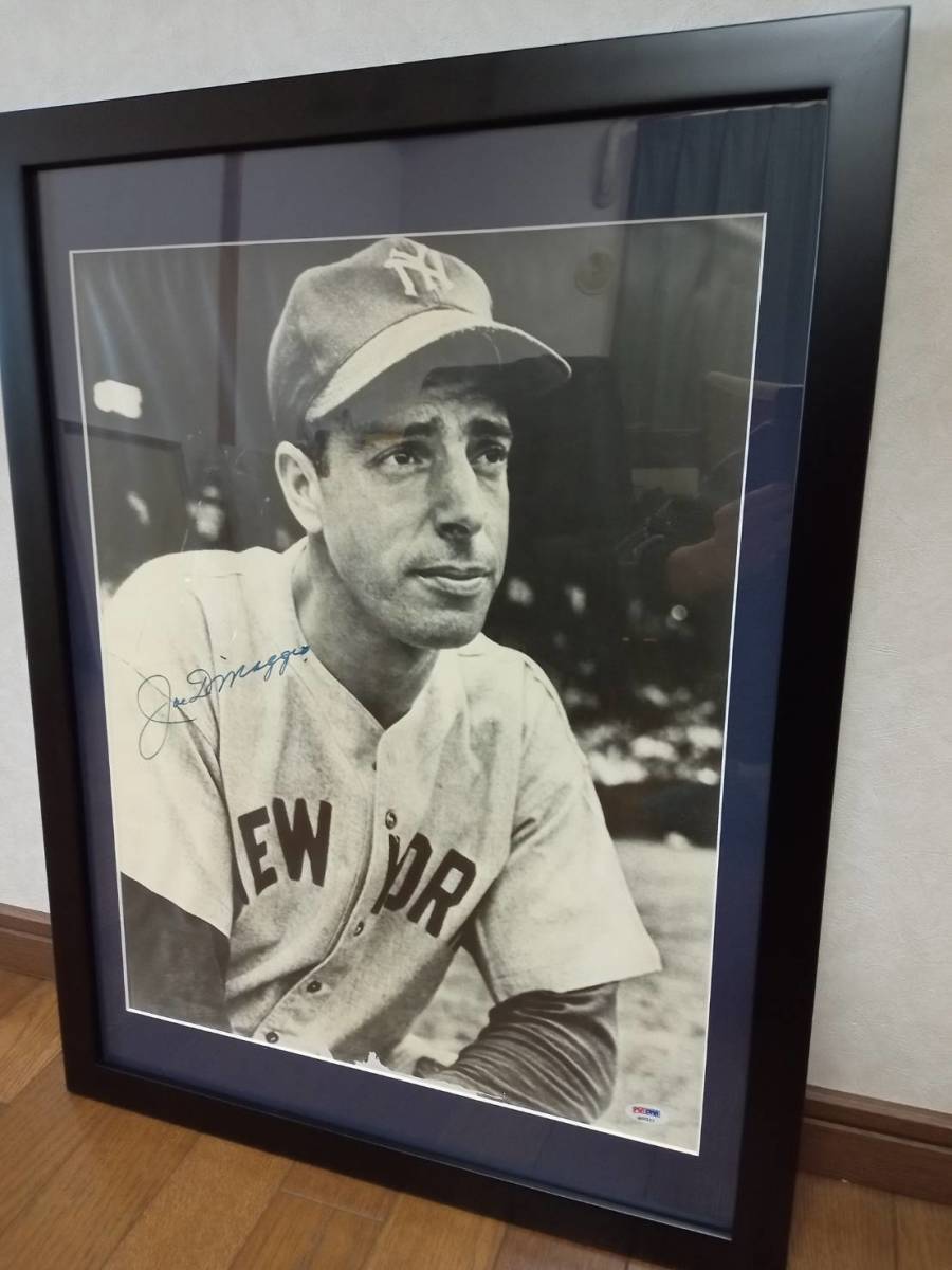 08 Joe DiMAGGIO　ジョー・ディマジオ　直筆サイン入り特大写真　額装済　直筆サイン　MLB　【送料無料】_画像2