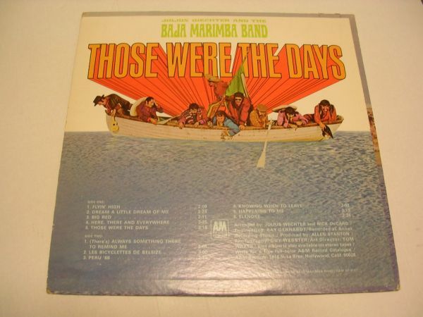 ●WORLD LP●BAJA MARIMBA BAND / THOSE WERE THE DAYS_画像2