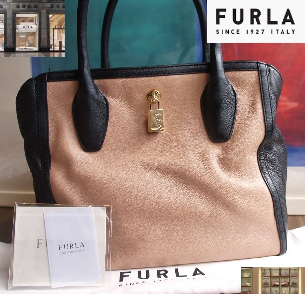 ヤフオク! - FURLAフルラ/カラーブロックデザインレザーショルダーバ...