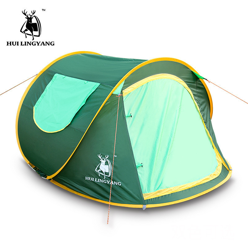 1-2人用 テント ポップアップ アウトドア キャンプ 投げるだけで簡単設置 ドーム型 ワンタッチテント 軽量 ビーチテント 日除け グリーン_画像1