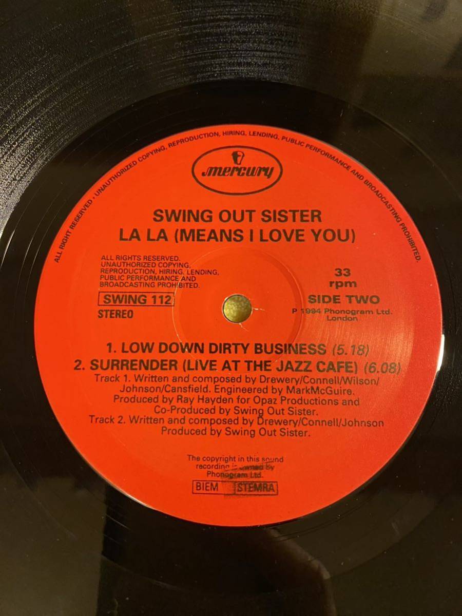 人気　名盤　12's 洋Pop R&B Swing Out Sister「La La (Means I Love You)」UK盤_画像4