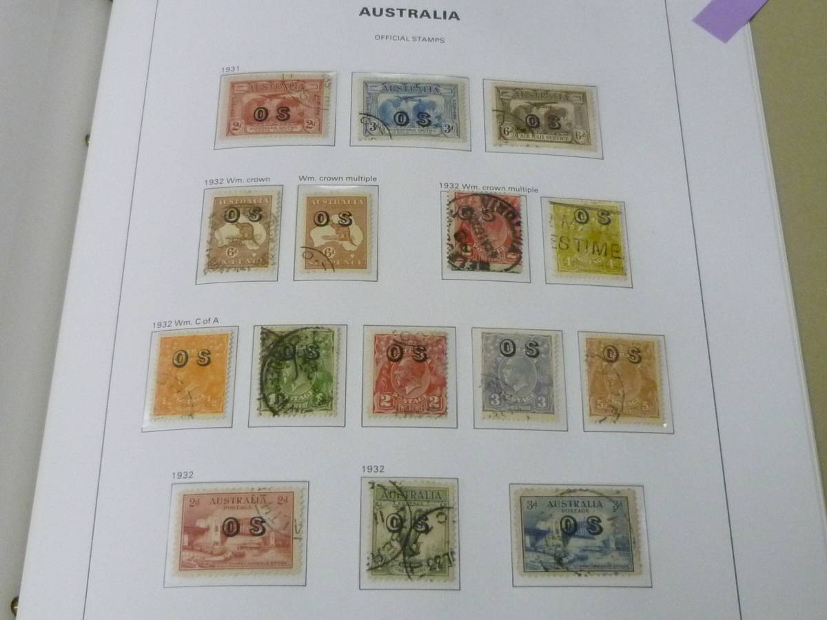 23　A　リーフ№OS1　オーストラリア切手　1931-32年　SC#CO1・#8-14　計15種　使用済　【SC評価 $328】　※説明欄必読