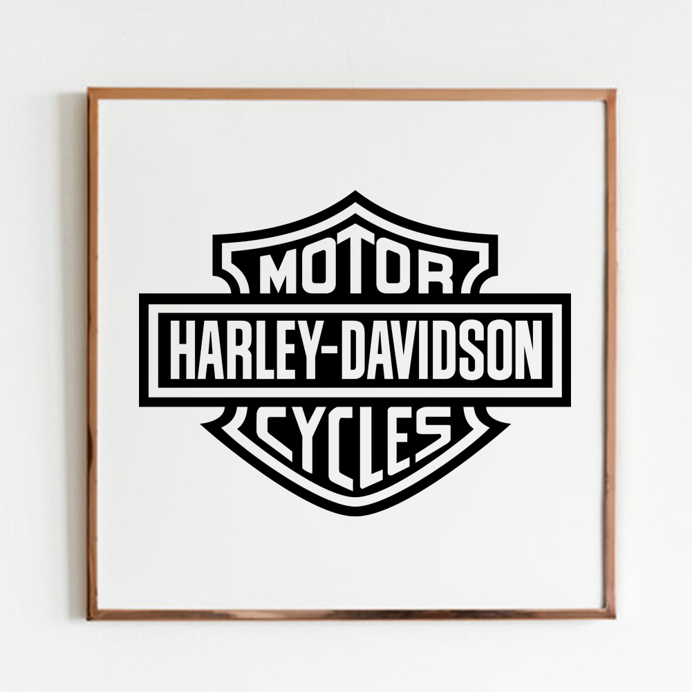 ハーレーダビットソン カッティングシール白2枚セット HARLEY-DAVIDSON アメリカン バイク ガレージ雑貨 _画像2