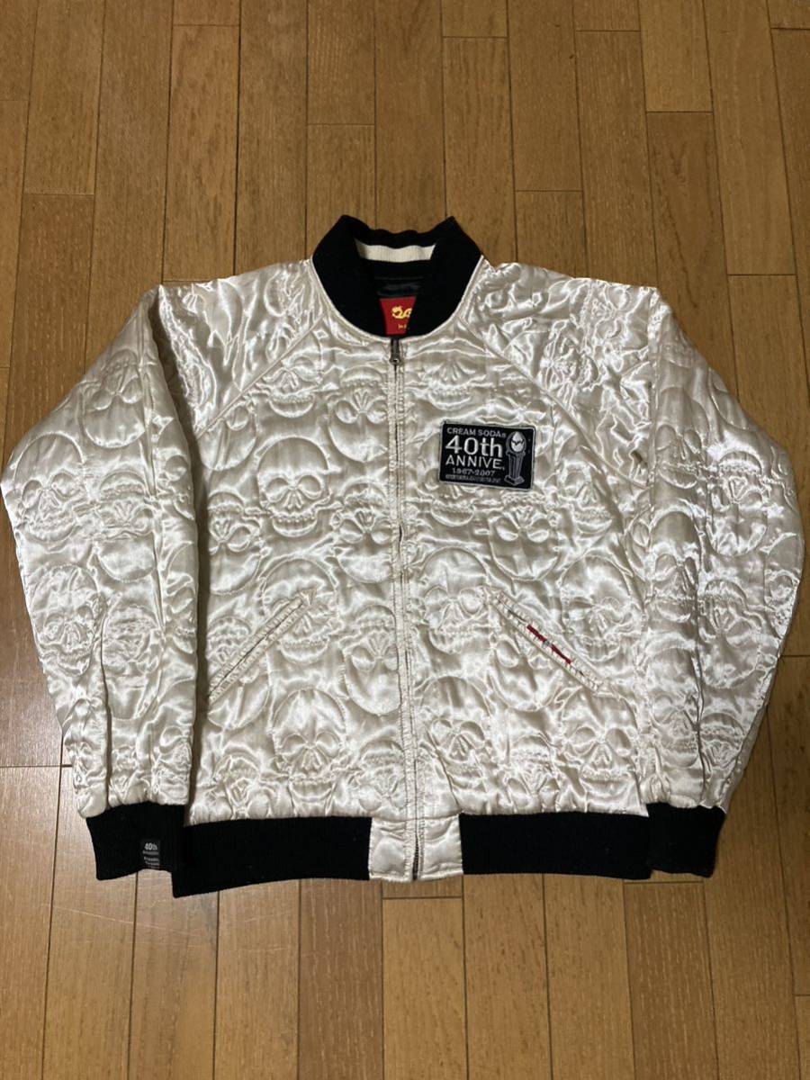 クリームソーダ 40th スカジャン M リバーシブル ピンクドラゴン クリームソーダ 40th スカジャン M リバーシブル ピンクドラゴン