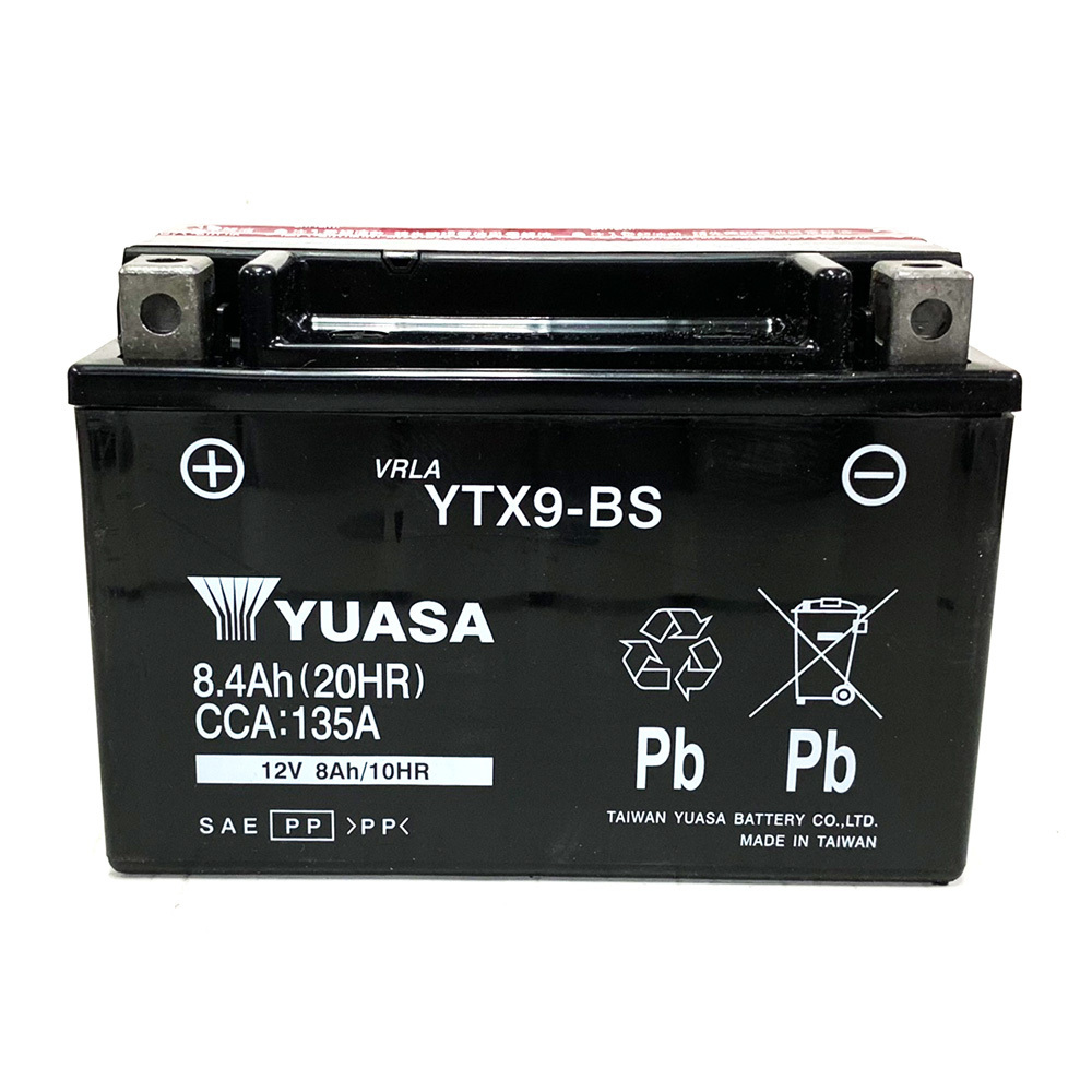グローブ付！ 台湾 YUASA ユアサ YTX9-BS バイクバッテリー 互換 GTX9-BS FTX9-BS DTX9-BS 初期充電済 即使用可能 スティード400_画像4