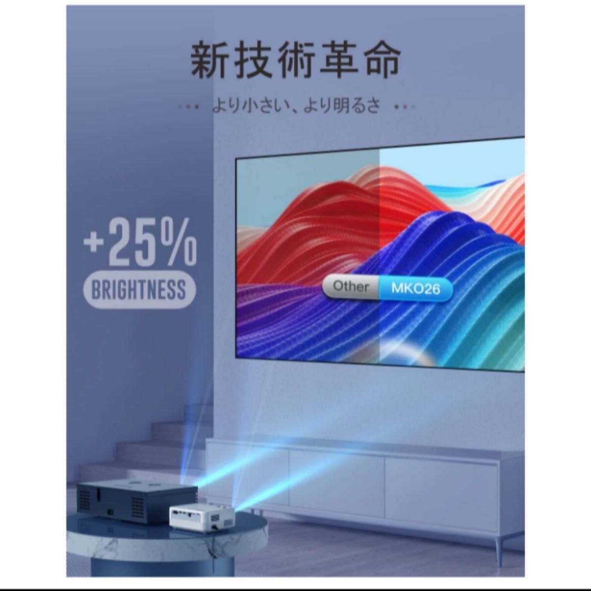 プロジェクター 小型ROVOMKO 13000lm 5G&2 4Gwifi リアル1080P プロジェクター 小型ROVOMKO 13000lm 5G&2 4Gwifi リアル1080P