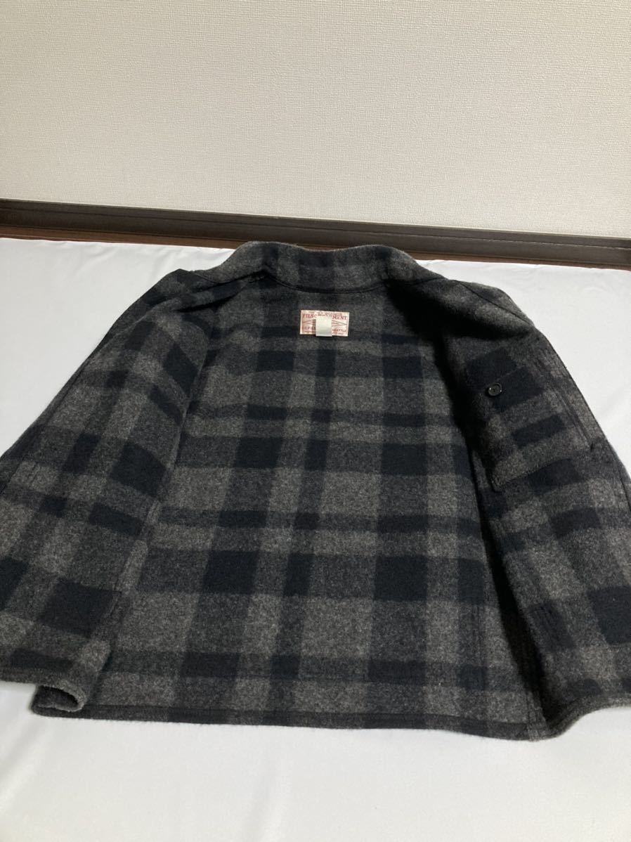 極美品 フィルソン マッキーノクルーザー ジャケット 米国製 36 グレー ブラック 廃色 FILSON MADE IN USA ウール ジャケット FSJ1110_画像6