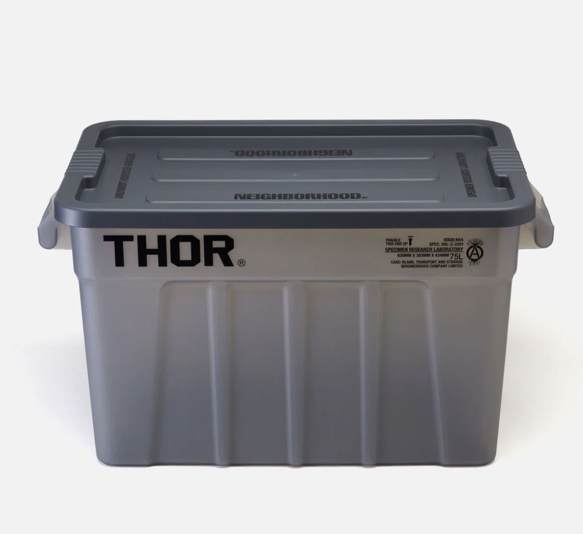 新品未開封 NEIGHBORHOOD SRL .THOR / P-TOTES CONTAINER 75Lコンテナ ボックス ネイバーフッド ケース キャンプ ヘリノックス _画像2
