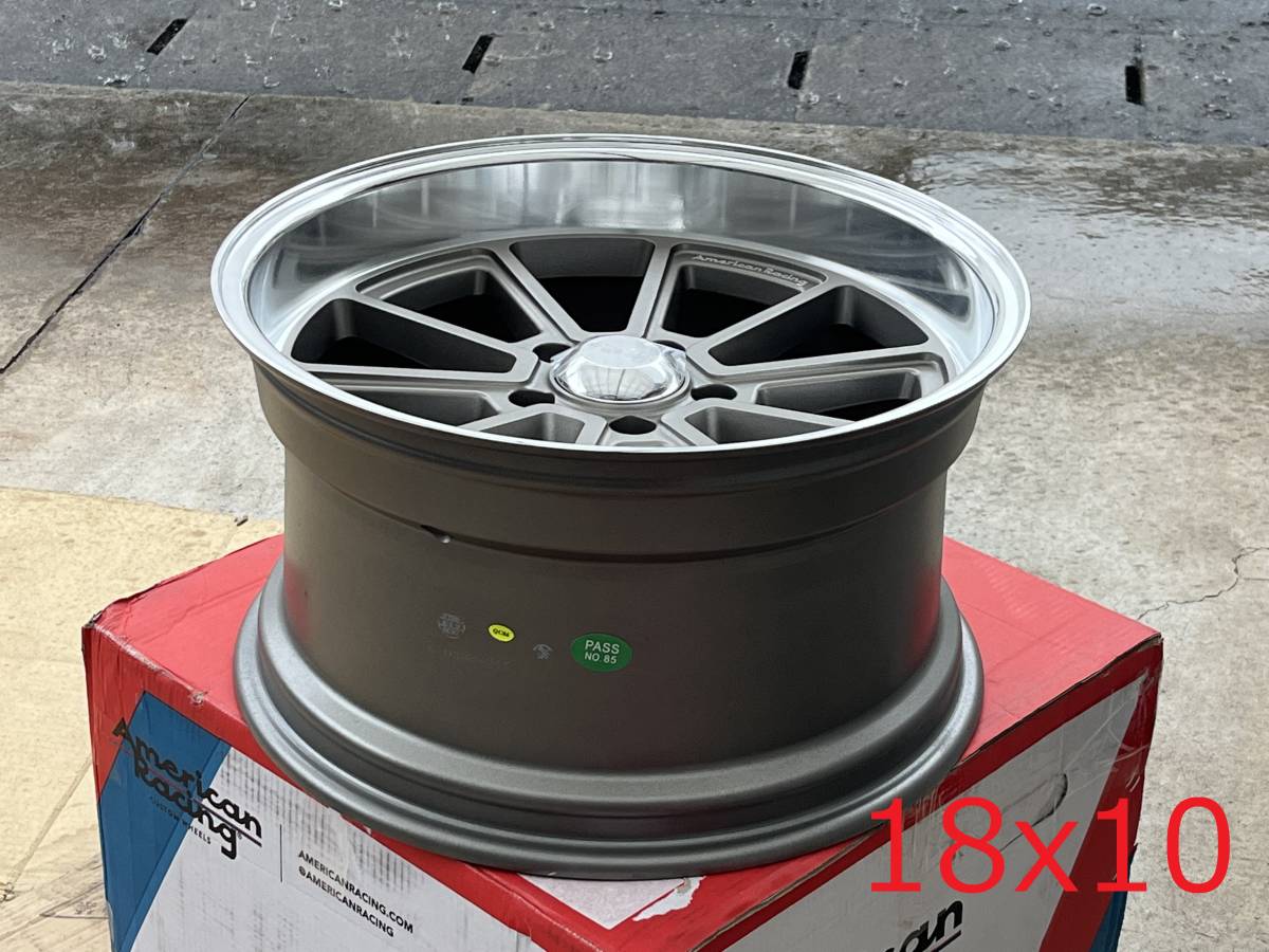 新品！American Racing VN510 Draft 18x10+0,+12 5H PCD127 VINTAGE SILVER / DIAMOND CUT LIP 深リム USDM_画像2