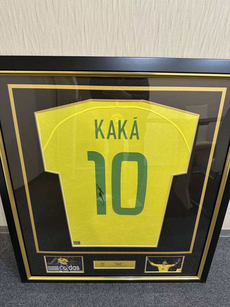 KAKA カカ 公式 FIFA ワールド カップ バック サイン入り ユニフォームブラジル ホーム シャツ ファン スタイル番号付き_画像5